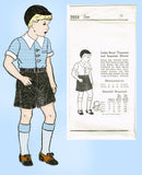 1930s Vintage New York Sewing Pattern 1013 Uncut Little Boy's Suit Size 8