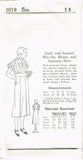 1930s Vintage New York Sewing Pattern 1019 Uncut Girls Suspender Suit Sz 14