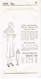 1930s Vintage New York Sewing Pattern 1019 Uncut Girls Suspender Suit Sz 8