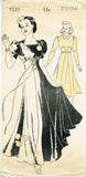 1930s Vintage New York Sewing Pattern 1037 Uncut Gorgeous Evening Gown Sz 34 B
