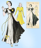 1930s Vintage New York Sewing Pattern 1037 Uncut Gorgeous Evening Gown Sz 34 B