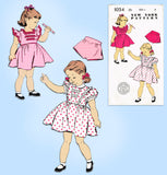1940s Original Vintage New York Pattern 1054 Uncut Toddler Girls Dress Size 4