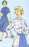 1950s Vintage New York Sewing Pattern 1058 Uncut Misses Shirtwaist Dress Sz 36 B