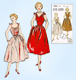 1940s Vintage New York Sewing Pattern 1085 Uncut Misses Sun Dress Size 35 Bust
