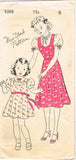New York 1098: 1930s Uncut Little Girls Jumper Dress Sz 8 Vintage Sewing Pattern