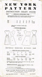 1950s Vintage New York Sewing Pattern 1105 Uncut Misses House Dress Size 14 32B