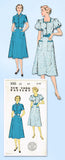 1950s Vintage New York Sewing Pattern 1110 Uncut Misses Shirtwaist Dress Sz 32 B