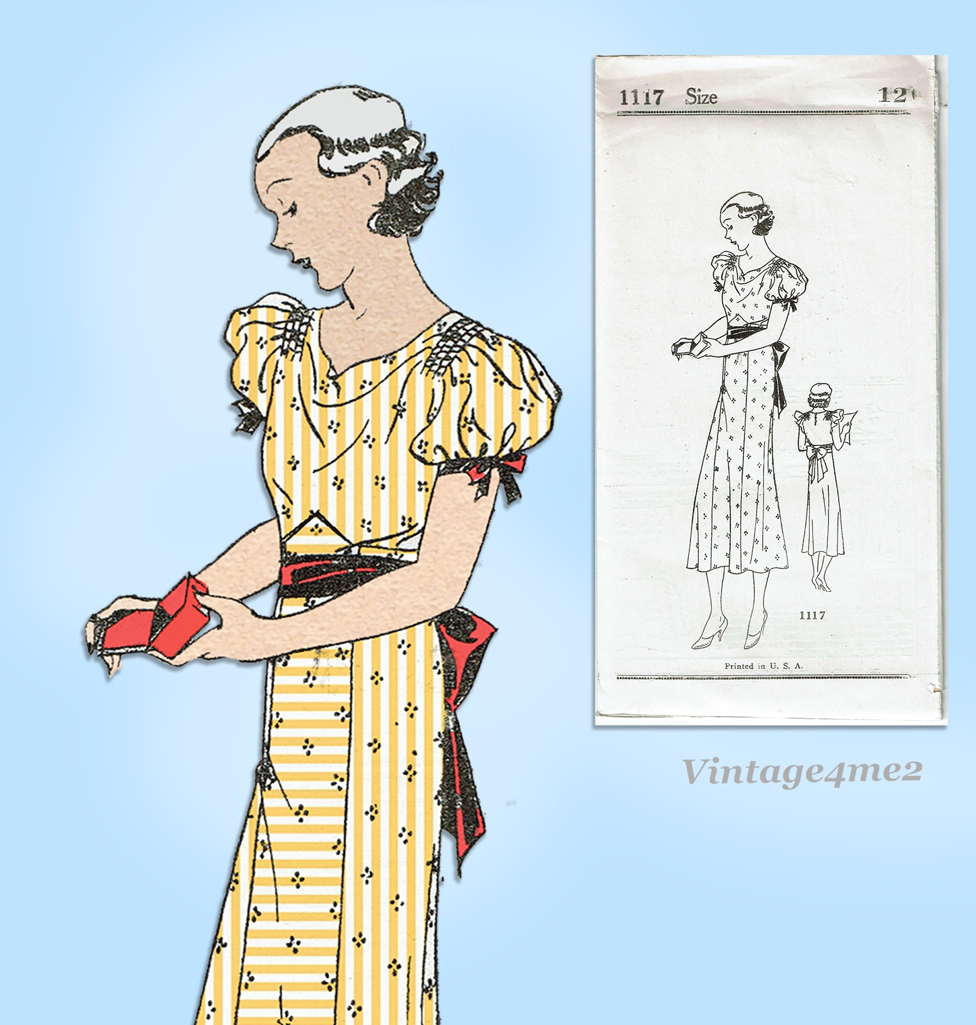 New York 1117: 1930s Youthful Misses Graduation Dress 30B Vintage Sewi Vintage4me2 New York 1117: 1930s Youthful Misses Graduation Dress 30B Vintage Sewi Vintage4me2