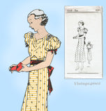 New York 1117: 1930s Youthful Misses Graduation Dress 30B Vintage Sewing Pattern