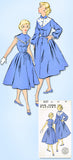 1950s Vintage New York Sewing Pattern 1137 Uncut Misses Shirtwaist Dress Sz 33 B