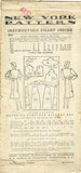 1930s Original Vintage New York Pattern 1198 Uncut Misses Feminine Dress Sz 38 B