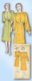 1930s Original Vintage New York Pattern 1198 Uncut Misses Feminine Dress Sz 38 B