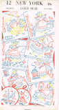 1930s Vintage New York Embroidery Transfer 12 Uncut DOW Dutch Lady Towels