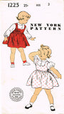 New York: 1950s Cute Toddler Girls Jumper Sz 3 Vintage Sewing Pattern - Vintage4me2