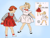 New York: 1950s Cute Toddler Girls Jumper Sz 3 Vintage Sewing Pattern - Vintage4me2