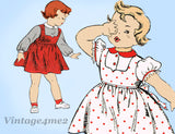 New York: 1950s Cute Toddler Girls Jumper Sz 3 Vintage Sewing Pattern - Vintage4me2
