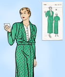 New York 1226: 1930s Uncut Women's Street Dress Size 36 B Vintage Sewing Pattern