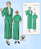 New York 1226: 1930s Uncut Women's Street Dress Size 36 B Vintage Sewing Pattern