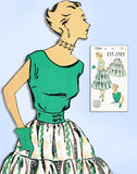 1940s Vintage New York Sewing Pattern 1294 Uncut Tiered Skirt & Blouse Size 30 B