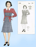 1930s Vintage New York Sewing Pattern 1239 Uncut Girls Pleated Dress Size 10