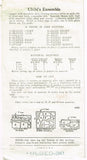 1930s Vintage New York Sewing Pattern 1241 Uncut Toddler Girls Jumper Suit Sz 6