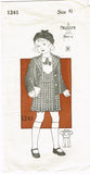 1930s Vintage New York Sewing Pattern 1241 Uncut Toddler Girls Jumper Suit Sz 6
