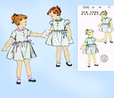 New York 1242: 1950s Toddler Girls Scalloped Dress Sz 2 Vintage Sewing Pattern -Vintage4me2