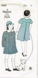 1930s Vintage New York Sewing Pattern 1243 Uncut Toddler Girls Pleated Dress Sz 4