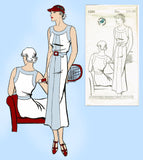 New York 1286: 1930s Uncut Misses Sporty Dress Size 36 B Vintage Sewing Pattern
