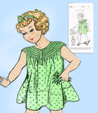 1930s Vintage New York Sewing Pattern 1296 Cute Uncut Toddler Girls Dress Size 6