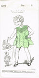 1930s Vintage New York Sewing Pattern 1296 Cute Uncut Toddler Girls Dress Size 6