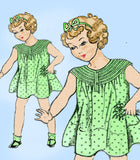 1930s Vintage New York Sewing Pattern 1296 Cute Uncut Toddler Girls Dress Size 6