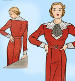 New York 1303: 1930s Uncut Misses Street Dress 38 Bust Vintage Sewing Pattern