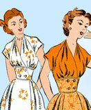 1940s Vintage New York Sewing Pattern 1353 Uncut Misses Afternoon Dress Sz 36 B