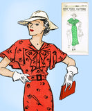 New York 143: 1930s Uncut Misses Afternoon Dress Sz 34B Vintage Sewing Pattern