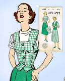 1950s Vintage New York Sewing Pattern 1448 Uncut Misses 2 Piece Suit Sz 34 Bust