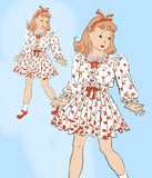New York 1460: 1930s Teen Girls Sunday Dress Sz 14 Vintage Sewing Pattern