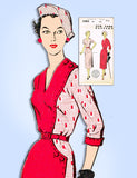 1940s Vintage New York Sewing Pattern 1486 Uncut Misses Street Dress Sz 34 Bust