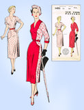 1940s Vintage New York Sewing Pattern 1486 Uncut Misses Street Dress Sz 34 Bust