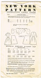 1950s Vintage New York Sewing Pattern 1531 Uncut Misses Afternoon Dress Size 34B