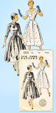 1950s Vintage New York Sewing Pattern 1531 Uncut Misses Afternoon Dress Size 34B