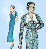 New York 1540: 1930s Uncut Misses Street Dress Size 34 B Vintage Sewing Pattern