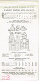 New York 1553: 1930s Uncut Misses Dress & Jacket Sz 46 B Vintage Sewing Pattern