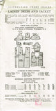 New York 1553: 1930s Uncut Misses Dress & Jacket Sz 48 B Vintage Sewing Pattern
