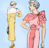 New York 1561: 1930s Uncut Teen Misses Dress Size 33 Bust Vintage Sewing Pattern