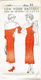 New York 1561: 1930s Uncut Teen Misses Dress Size 29 Bust Vintage Sewing Pattern