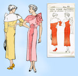 New York 1561: 1930s Uncut Teen Misses Dress Size 29 Bust Vintage Sewing Pattern