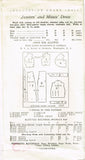 New York 1561: 1930s Uncut Teen Misses Dress Size 31 Bust Vintage Sewing Pattern