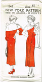 New York 1561: 1930s Uncut Teen Misses Dress Size 33 Bust Vintage Sewing Pattern