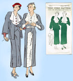 New York 1562: 1930s Uncut Misses Dress and Jacket Sz 38B Vintage Sewing Pattern